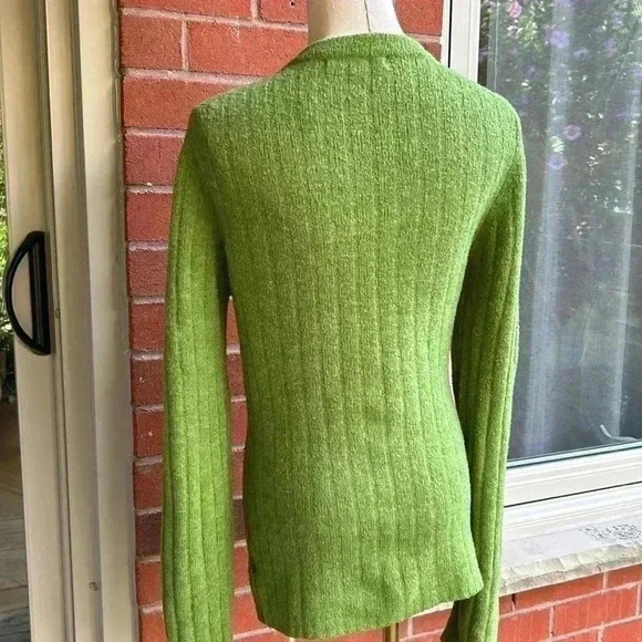 🧨Ca Va de Soi Wool Blend Green Cardigan Sweater SZ L - Picture 5 of 11
